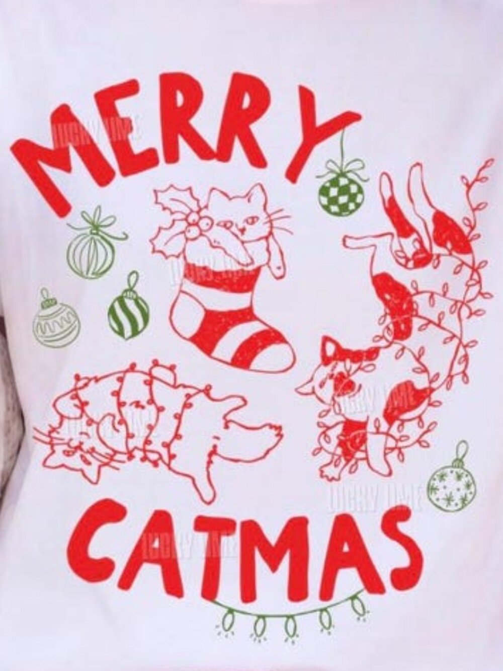 Merry Catmas Christmas Shirt, Cat Christmas Tshirt - Picture 2 of 4